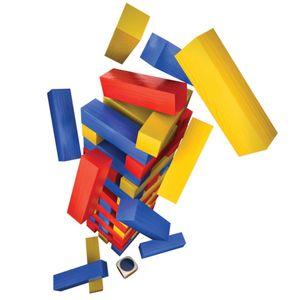 Juego Bloq Madera Colores 48 Pza