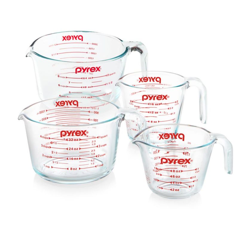 Pyrex Set De Tazas Medidoras 250, 500, 1000 Y 2000 Ml - Real Plaza