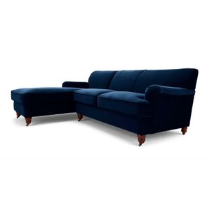 Sofá Esquinero con Chaise Longue a la Izquierda Orson Yolodecoro Azul Tinta