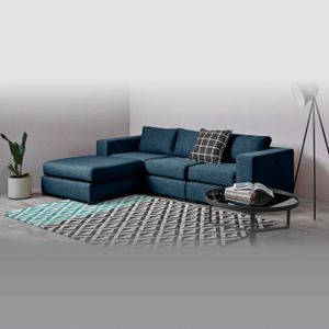 Sofá Esquinero Modular Mortimer Yolodecoro Azul Puerto