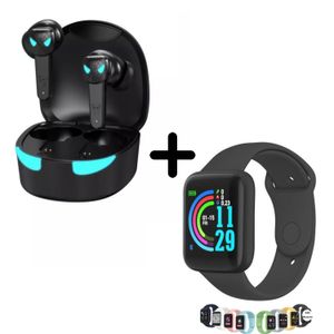 Promo Audifonos Bluetooth  SPIDERMAN + Smartwatch D20 Pro Negro