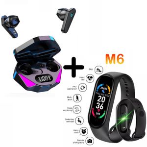 Promo Audifonos Bluetooth  X15 + Smart Band M6 Negro