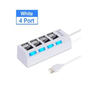 Hub Usb 2.0 Switch Independientes 4 Puertos Blanco