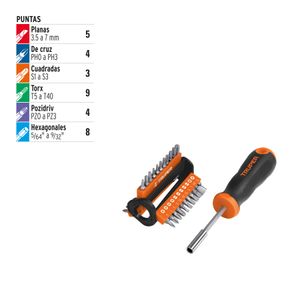 Desarmador con Puntas Intercambiables Truper