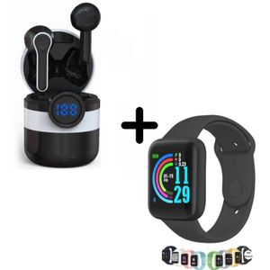 Promo Audifonos Bluetooth  Minion + Smartwatch D20 Pro Negro
