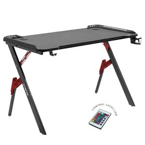 Mesa Gamer Delta Decorplas con Luces Led Black 1.20X60 CM