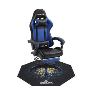 Protector De Piso En Alfombra Delta Gamer Decorplas Para Sillas Color Blue