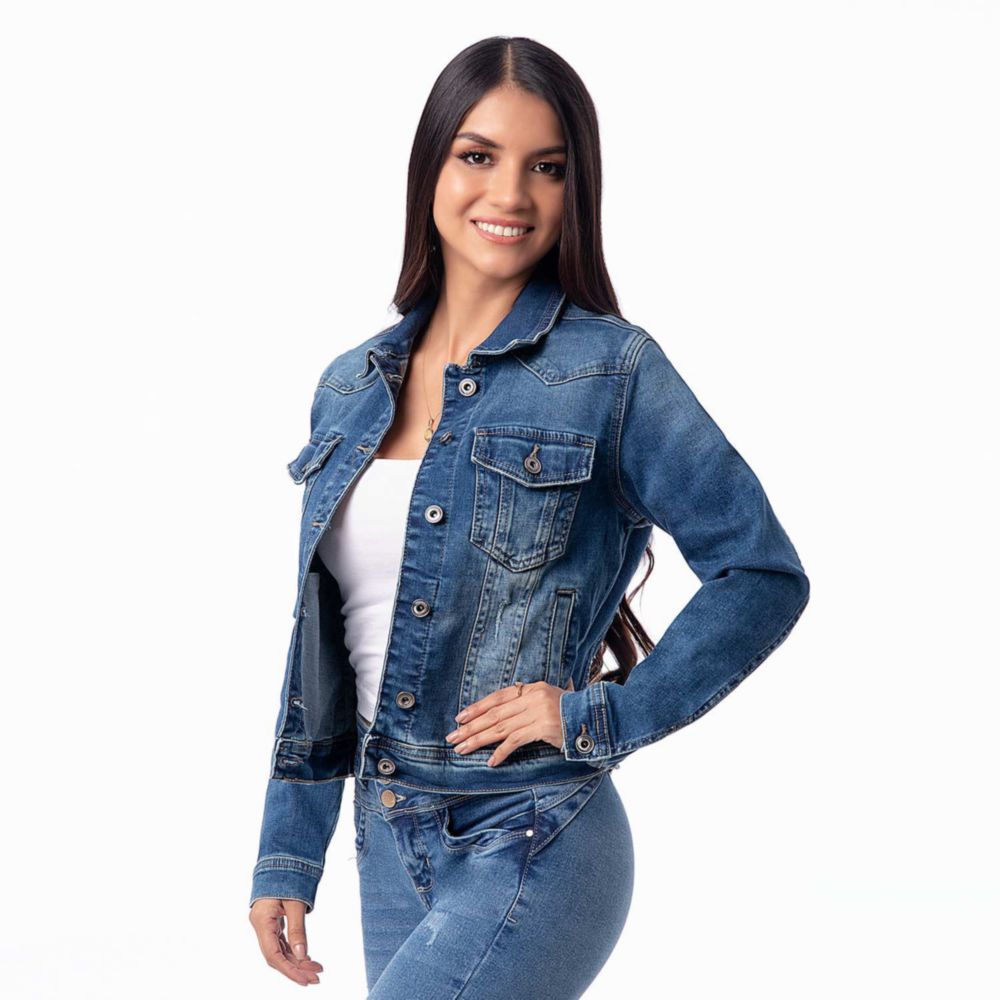 Casacas de discount jean para mujer