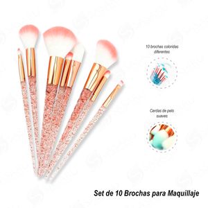 Set de 10 Brochas para Maquillaje