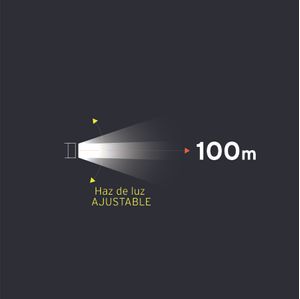 Linterna de Aluminio 1 LED de 40 lm con 1 Pila AA Truper