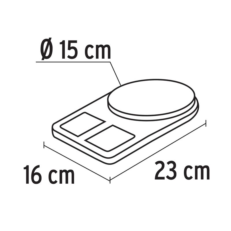 BALANZA DIGITAL – PLATO PLASTICO – CAPACIDAD MAX. 5 KG. – INCLUYE PILAS –  TRUPER – R&B AGROPECUARIA S.A.C.