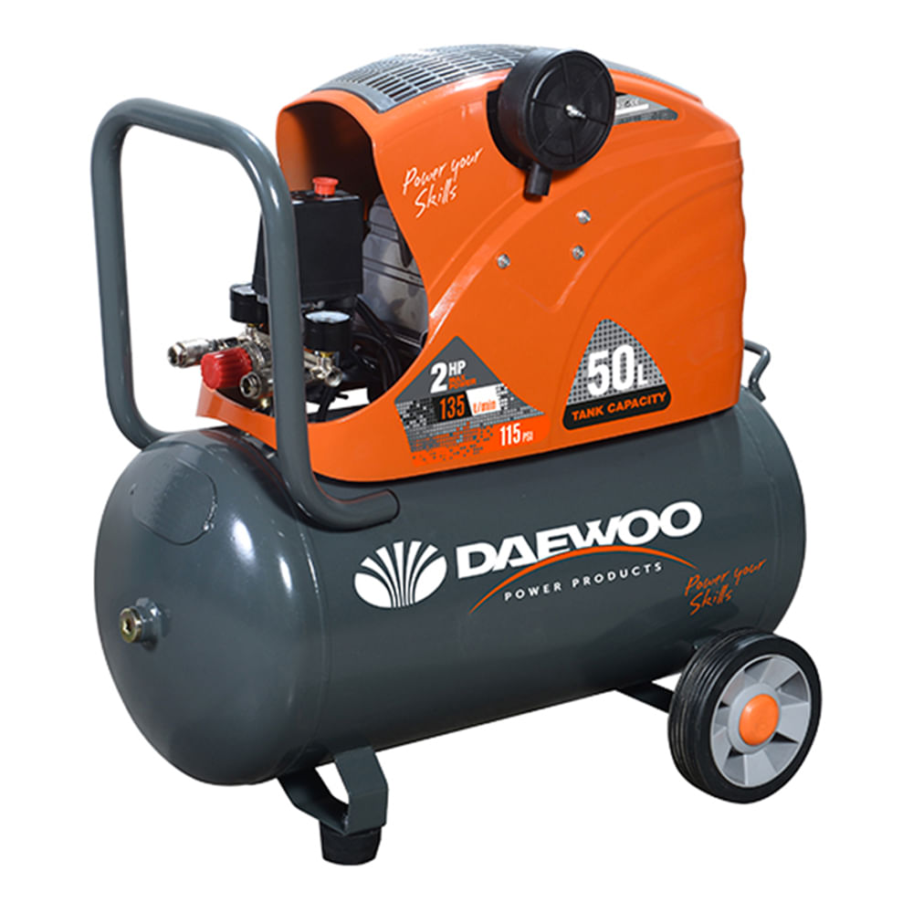 Compresor de Aire Daewoo DAAC50DN 2HP 1.5 kW 50 Litros Real Plaza
