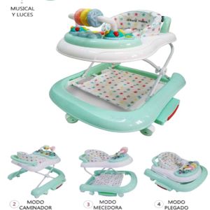 Andador para Bebe 3 en 1 Multifuncional Verde Babyhappy