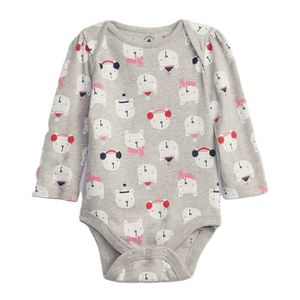 Body Baby Gap Con Diseño de Osos Polares 100% Algodón Manga Larga para Bebé Niña