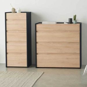 Cómoda Stu Yolodecoro Efecto Roble y Azul Océano