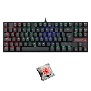 Teclado Mecánico Redragon Kumara K552 RGB TKL Switch Red Español - Black