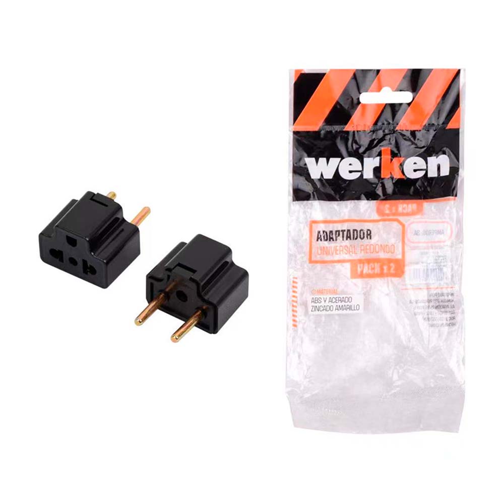 Adaptador universal redondo 16A Pack x2 Werken - Promart