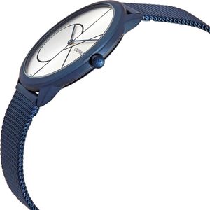 Reloj Calvin Klein Minimal K3M51T56 Suizo Para Hombre Acero Inoxidable Azul Plateado