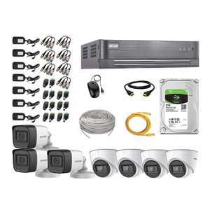 Kit 7 Cámaras de Seguridad Hikvision Audio Incorporado Full HD 2Mp