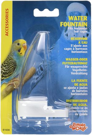 Bebedero Fuente de Agua para Aves Ornamentales - Blanco