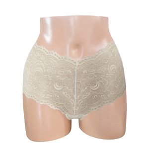 Bóxer Encaje Elasticado Peter Pan Beige