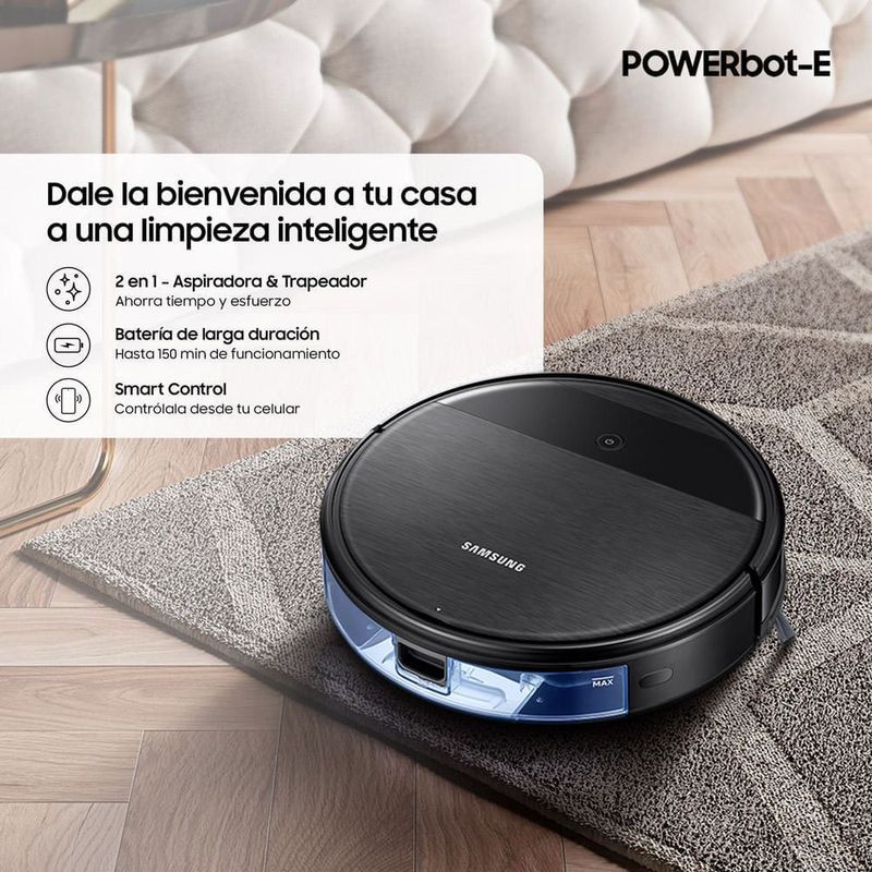 Aspiradora Robot Samsung PowertE VR05R5050WK/ZS Real Plaza