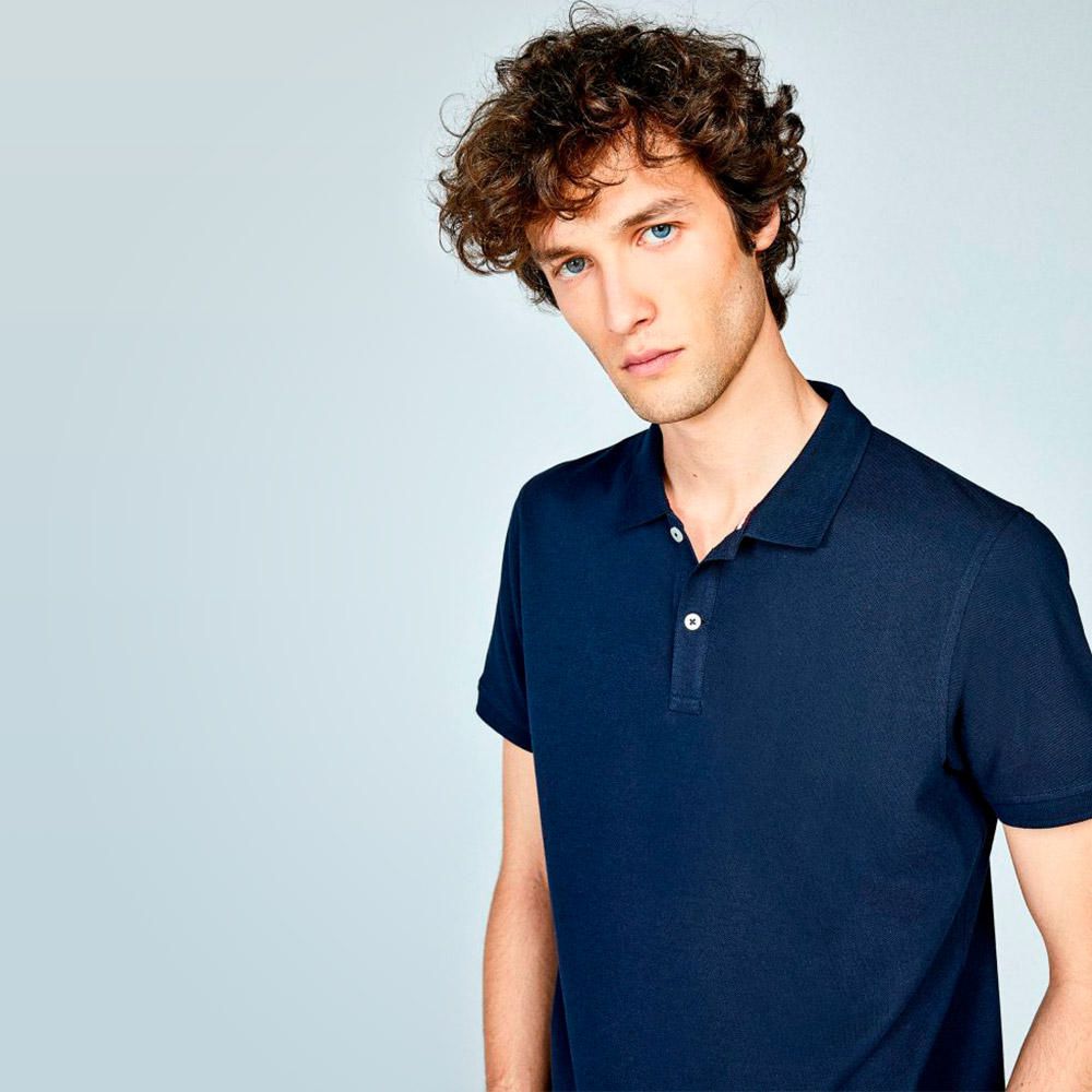 Polo camisero azul online marino