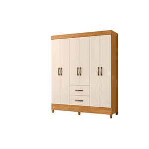 Ropero Pau 6 Puertas 2 Cajones Roble Off White