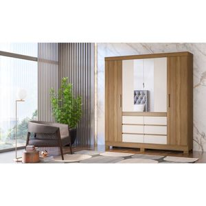 Ropero Palmeira 4 Puertas 6 Cajones Alme OffWhite