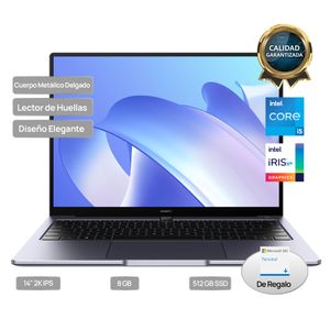 Laptop Huawei MateBook 14 14" 2K IPS i5-1135G7 512GB SSD 8GB RAM Windows Home