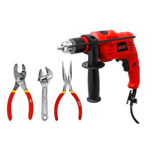 Taladro Percutor 1/2" + Herramientas 3 piezas - WF0002-K1 Wolfox