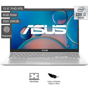 Laptop ASUS X515JA-EJ3619W 15.6'' Intel Core i3 10ma generación 8GB 256GB SSD