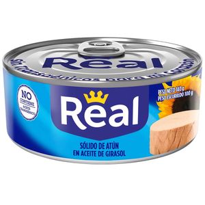 Sólido de Atún REAL en Aceite Girasol Lata 140g