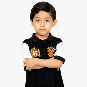 Polo Piero Biani Manga Larga Cuello Camisero Bordado Niño