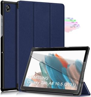 Funda Book Cover Para Samsung Tab A8 10.5 2021 (SM-X200/X205)Azul