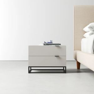 Velador Contemporáneo Blanco Cloet 56cm