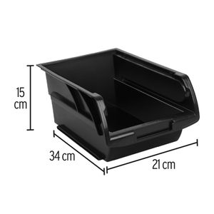 Bandeja  Apilable De Plástico, 34 x 21 x 15 cm Truper