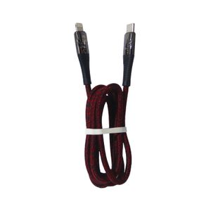 Cable USB Tipo-C a LIGHTNING Kumi Quick Charger 20W Color Rojo