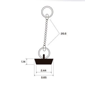 Tapón Hule para lavabo con cadena