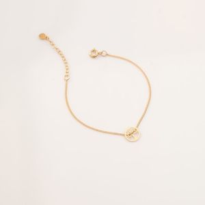 Pulsera Adria Violetta Plata en Oro Amarillo