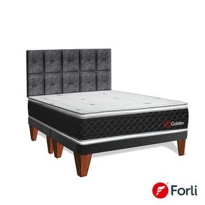 Dormitorio Europeo Golden Queen + Cabecera
