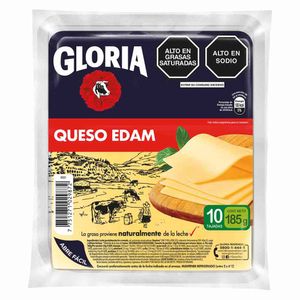 Queso Edam GLORIA en Tajadas Paquete 185g
