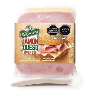 Pack LA SEGOVIANA Jamón Americano y Queso Edam Paquete 360g