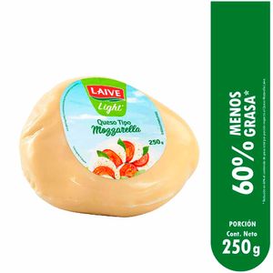 Queso Mozzarella Light LAIVE Sbelt Paquete 250g