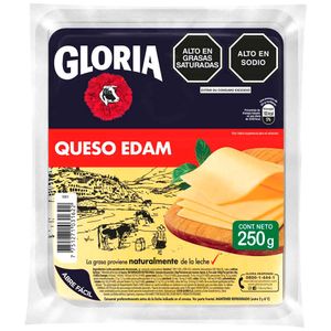 Queso Edam Tajadas GLORIA Paquete 250g