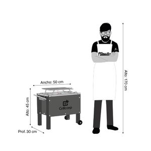 Caja china chica + Platinas Grillcorp