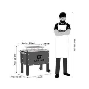 Caja china mediana + Platinas Grillcorp
