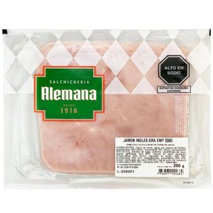 Jamón Inglés SALCHICHA ALEMANA Paquete 200g
