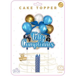 Topper RABITO DE PAPEL Globo Azul