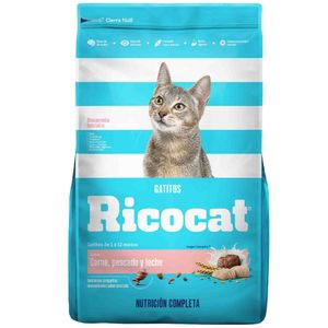 Comida para Gatos RICOCAT Gatito Carne, Pescado y Leche Bolsa 3Kg